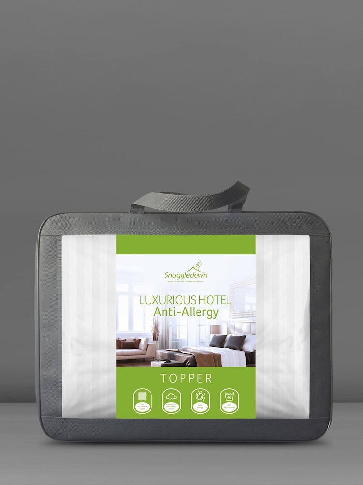 Snuggledown White Luxurious Hotel Anti Allergy 2.5cm Mattress Topper - Image 7 of 7