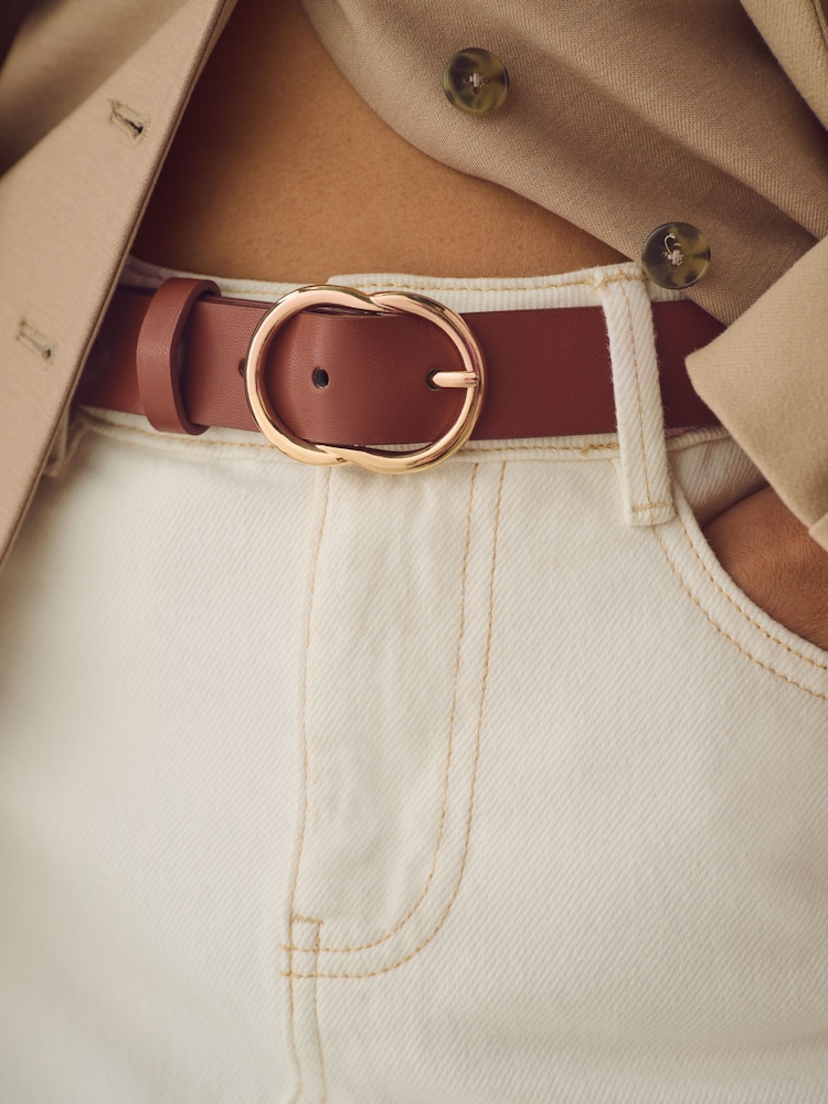 Tan Brown Regular PU Belt - Image 3 of 5