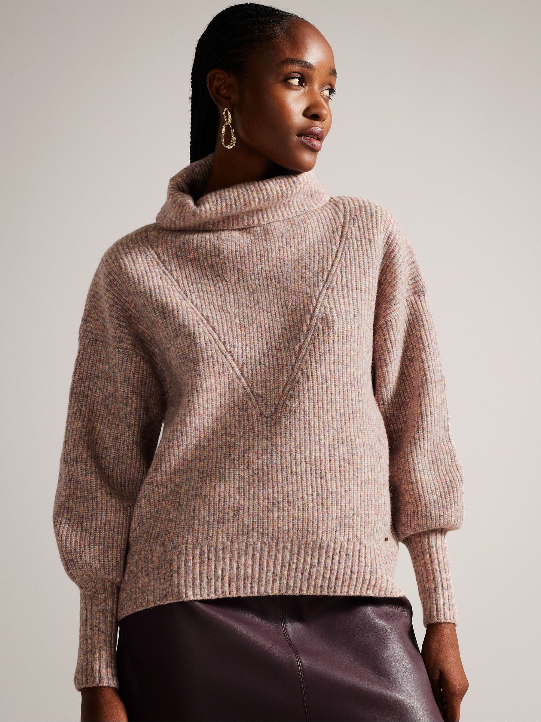 Buy Ted Baker Pink Cchloe High Neck Jumper from Next Luxembourg