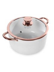 Tower White White And Rose Gold 24cm Casserole Pot - Image 1 of 4