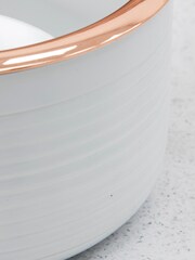Tower White White And Rose Gold 24cm Casserole Pot - Image 3 of 4