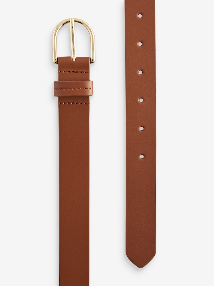 Tan Brown Regular Leather Belt - Image 3 of 4
