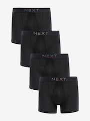 Black Bright Spot Waistband 4 pack A-Front Boxers - Image 1 of 6