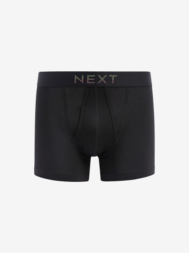 Black Bright Spot Waistband 4 pack A-Front Boxers - Image 2 of 6