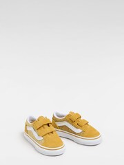 Vans Girls Gold Glitter Champagne Old Skool Velcro Trainers - Image 2 of 4