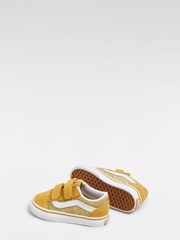 Vans Girls Gold Glitter Champagne Old Skool Velcro Trainers - Image 4 of 4