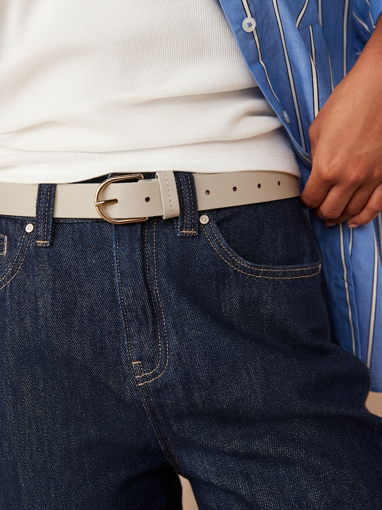 Bone Regular Leather Belt - Image 2 of 4 Bone Regular Leather Belt - Image 2 of 4