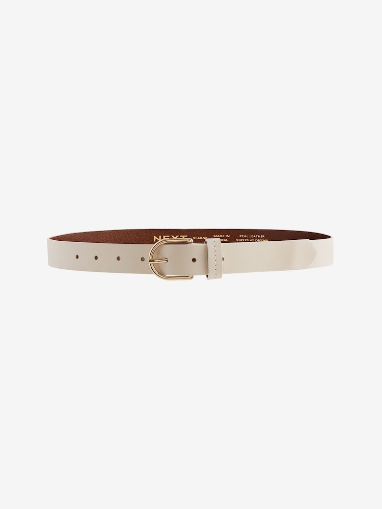 Bone Regular Leather Belt - Image 3 of 4