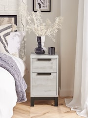 Grey Bronx Oak Effect Set of 2 Bedside Table - Image 4 of 11