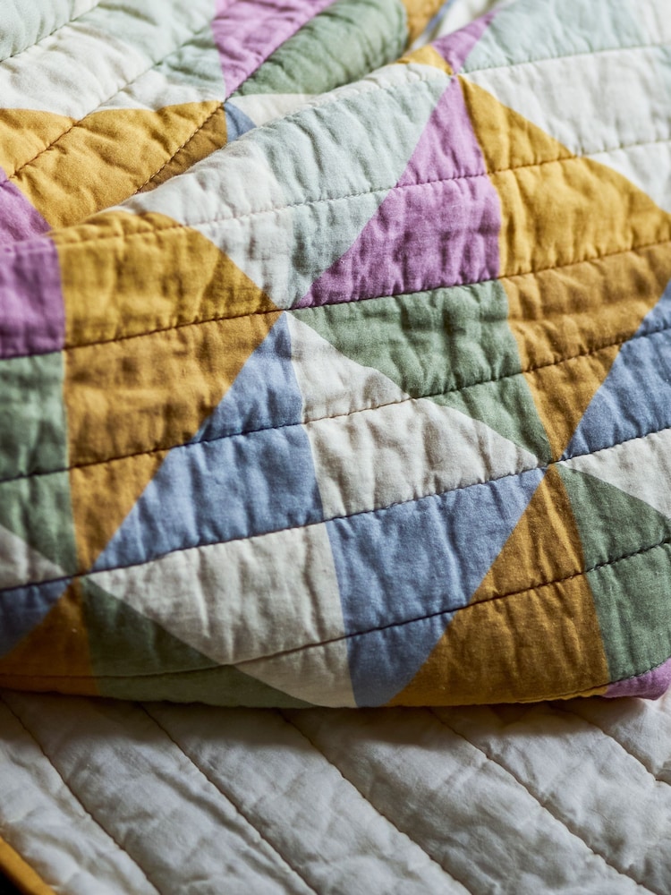Bloomingville Multi Crewe Quilt Throw - Image 1 of 4 Bloomingville Multi Crewe Quilt Throw - Image 1 of 4