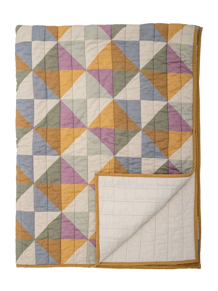 Bloomingville Multi Crewe Quilt Throw - Image 2 of 4 Bloomingville Multi Crewe Quilt Throw - Image 2 of 4