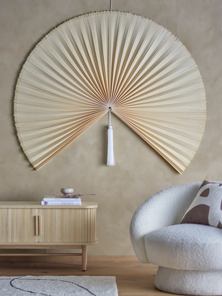 Bloomingville Natural Jaime Fan Wall Decoration - Image 1 of 3