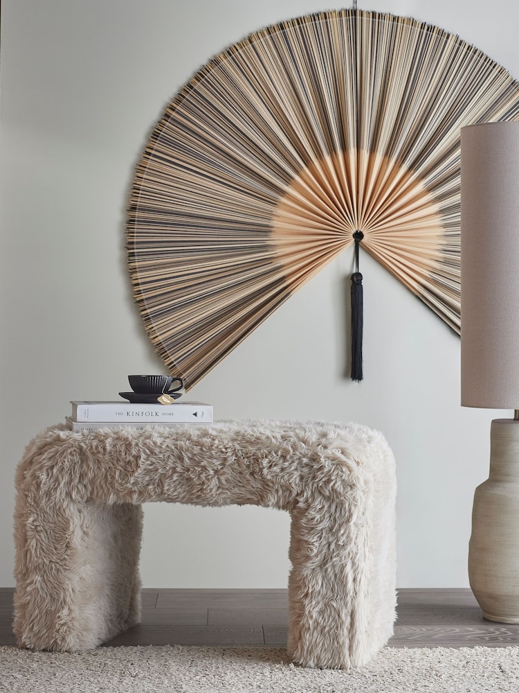 Bloomingville Black Jaime Large Fan Wall Decoration - Image 1 of 2 Bloomingville Black Jaime Large Fan Wall Decoration - Image 1 of 2