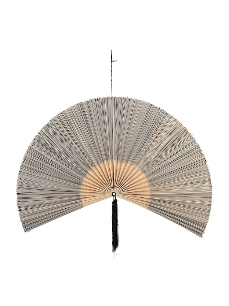 Bloomingville Black Jaime Large Fan Wall Decoration - Image 2 of 2 Bloomingville Black Jaime Large Fan Wall Decoration - Image 2 of 2