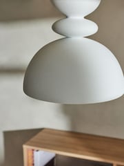MADE.COM White Freyja Flush Ceiling Light - Image 2 of 3