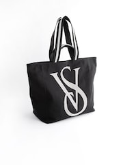 Victoria's Secret Black Diamanté Large Beach Bag - Image 1 of 8