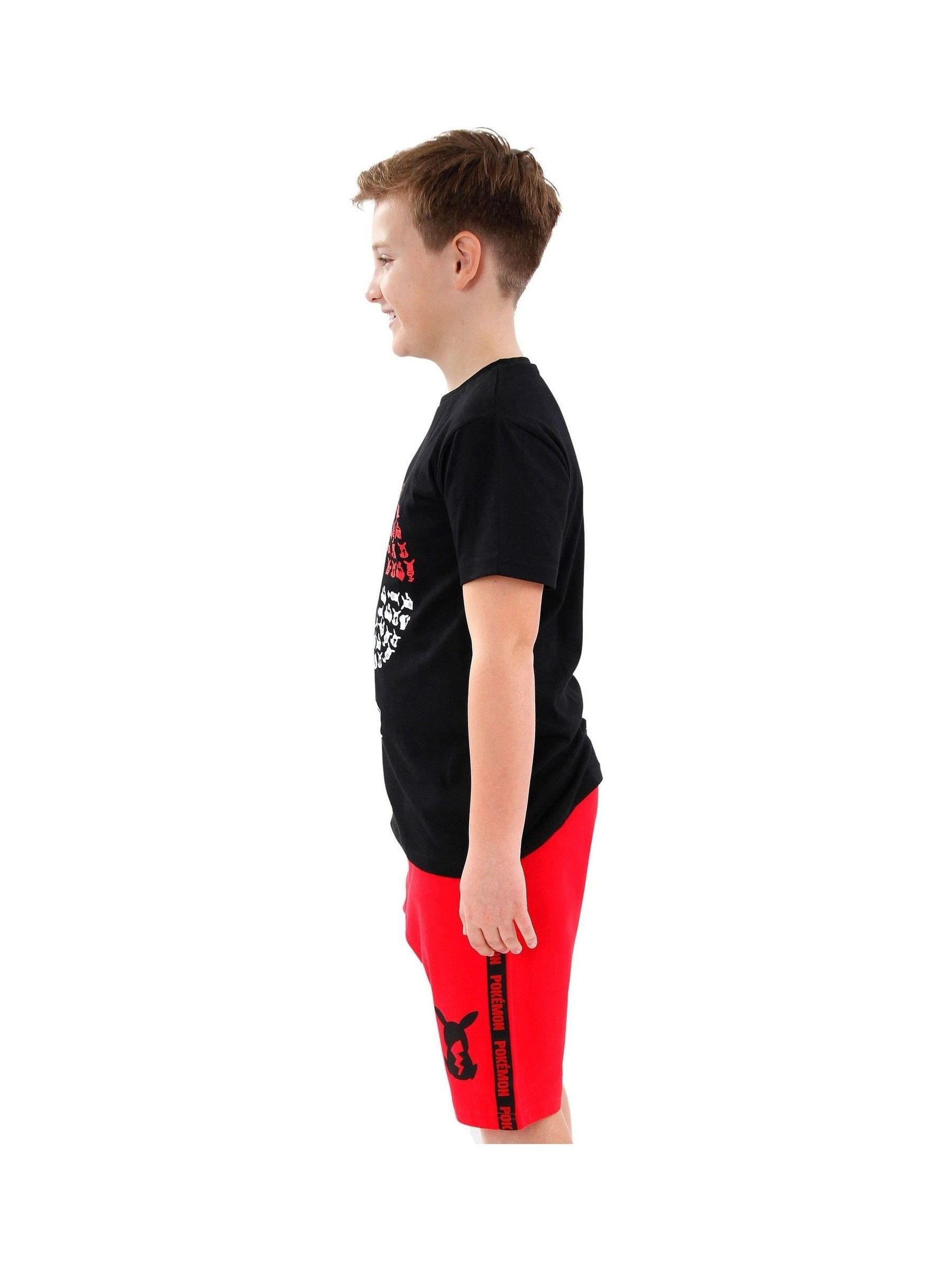 Buy Character Black Pokemon 100% Cotton T-Shirt and Shorts Set