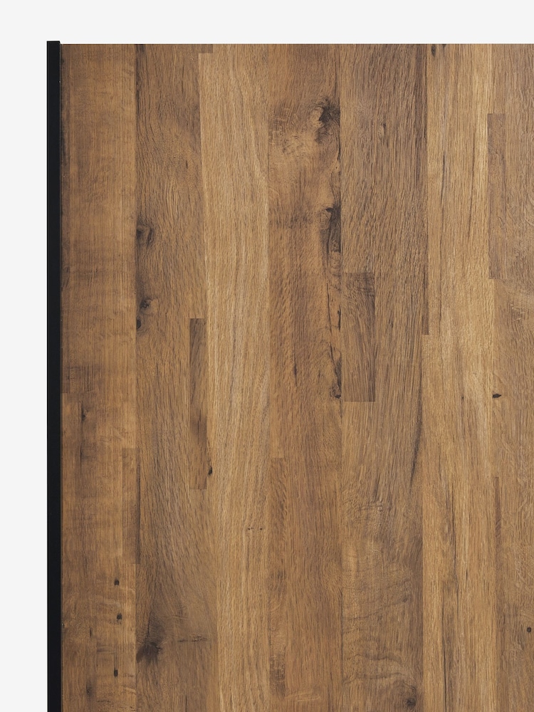 Dark Bronx Oak 1.5m Sliding Effect Semi Fitted Mirrored Wardrobe - Image 7 of 7