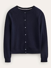 Boden Blue Eva Cashmere Crew Cardigan - Image 5 of 6