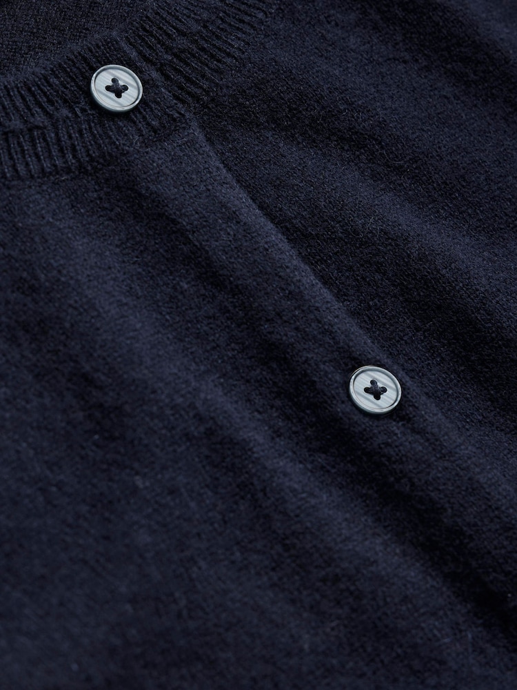 Boden Blue Eva Cashmere Crew Cardigan - Image 6 of 6
