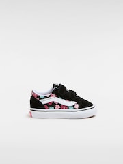Vans Mädchen Old Skool Turnschuhe mit Klettverschluss, Schwarz - Bild 1 von 4