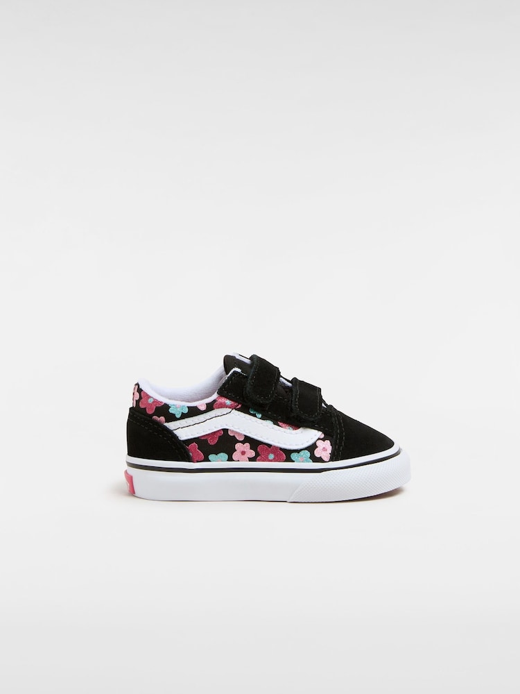 Vans Mädchen Old Skool Turnschuhe mit Klettverschluss, Schwarz - Bild 1 von 4 Vans Mädchen Old Skool Turnschuhe mit Klettverschluss, Schwarz - Bild 1 von 4