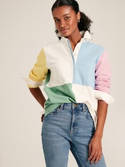 Joules Falmouth Multi Colour Block Cotton Rugby Shirt - Image 1 of 7