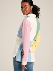 Joules Falmouth Multi Colour Block Cotton Rugby Shirt - Image 2 of 7