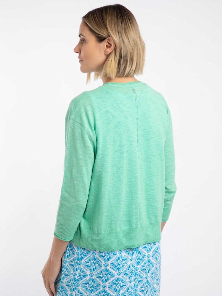 Weird Fish Green Limon Lightweight Outfitter Cardigan - Image 2 of 6