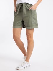 Weird Fish Grey Cynthia Cotton Twill Shorts - Image 2 of 7
