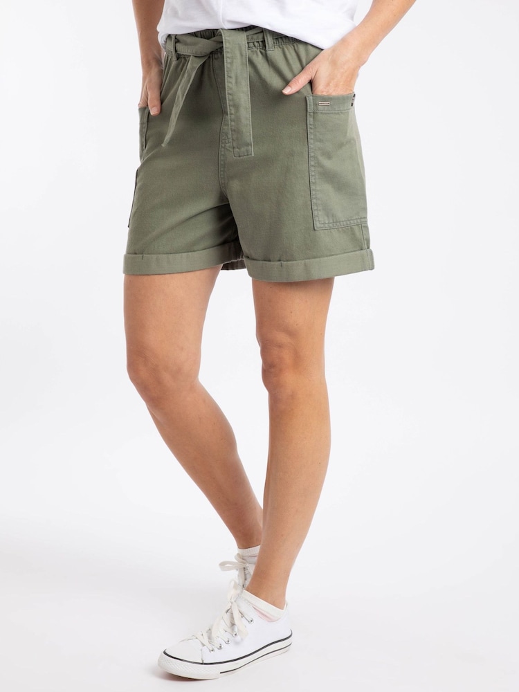 Weird Fish Grey Cynthia Cotton Twill Shorts - Image 2 of 7