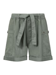 Weird Fish Grey Cynthia Cotton Twill Shorts - Image 6 of 7