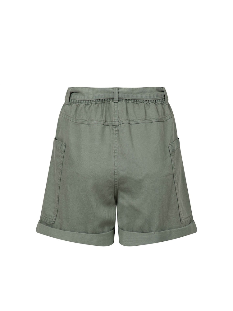 Weird Fish Grey Cynthia Cotton Twill Shorts - Image 7 of 7