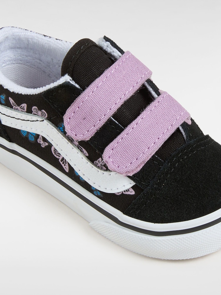 Vans Mädchen Old Skool Turnschuhe mit Klettverschluss, Schwarz - Bild 2 von 4