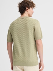 Casual Friday Green Dyrvik Short Sleeve Relaxed Knit Polo Shirt - Image 2 of 5