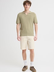 Casual Friday Green Dyrvik Short Sleeve Relaxed Knit Polo Shirt - Image 3 of 5