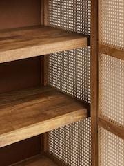French Connection Mango Wood and Rattan Provencial Sideboard - Image 5 of 10