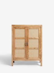 French Connection Mango Wood and Rattan Provencial Sideboard - Image 6 of 10