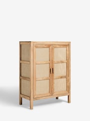 French Connection Mango Wood and Rattan Provencial Sideboard - Image 7 of 10