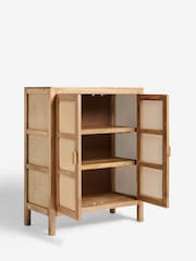 French Connection Mango Wood and Rattan Provencial Sideboard - Image 8 of 10