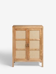 French Connection Mango Wood and Rattan Provencial Sideboard - Image 9 of 10