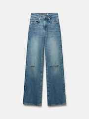 Mint Velvet Blue Light Blue 100% Cotton Workable Wide Jeans - Image 3 of 4