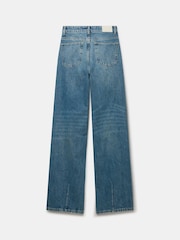 Mint Velvet Blue Light Blue 100% Cotton Workable Wide Jeans - Image 4 of 4