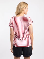 Weird Fish Red Liora Embroidered Pocket T-Shirt - Image 2 of 6