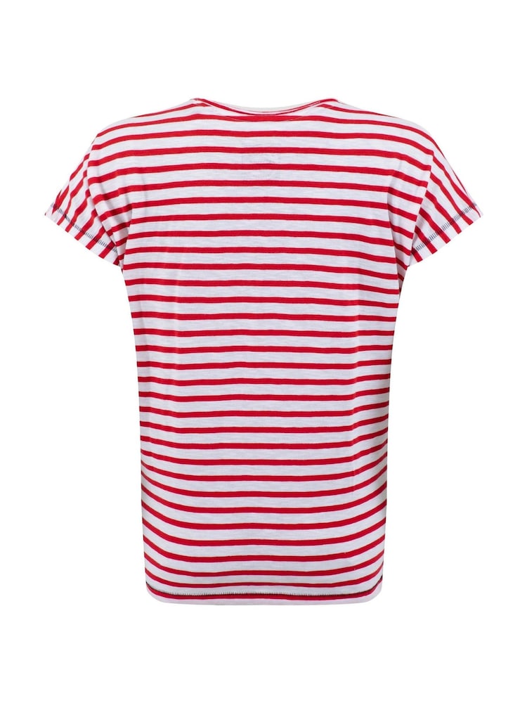 Weird Fish Red Liora Embroidered Pocket T-Shirt - Image 6 of 6