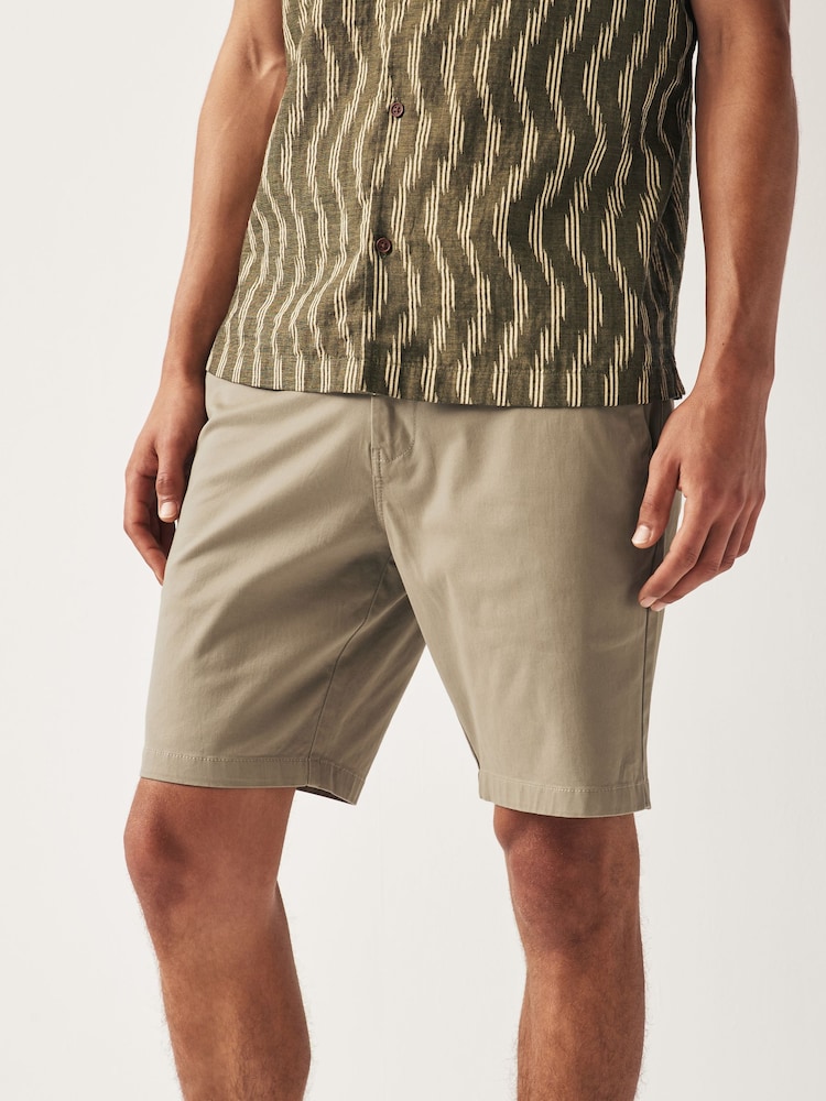 Stone Relaxed Fit Stretch Chinos Shorts - Image 1 of 9