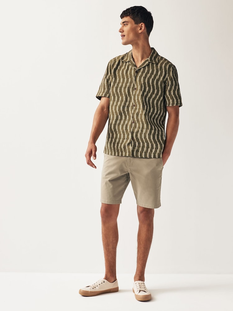 Pastelgeel - Relaxed fit - Chinoshort met stretch - Image 3 of 9