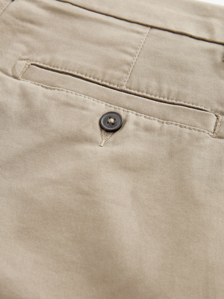 Pastelgeel - Relaxed fit - Chinoshort met stretch - Image 8 of 9