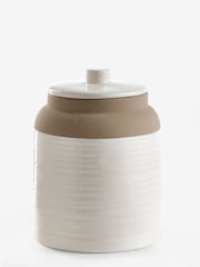 White Kya Stacking Treat Jar Textured - Image 3 of 4