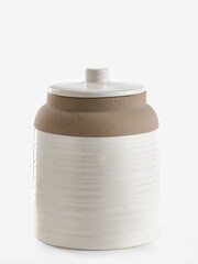 White Kya Stacking Treat Jar Textured - Image 4 of 4